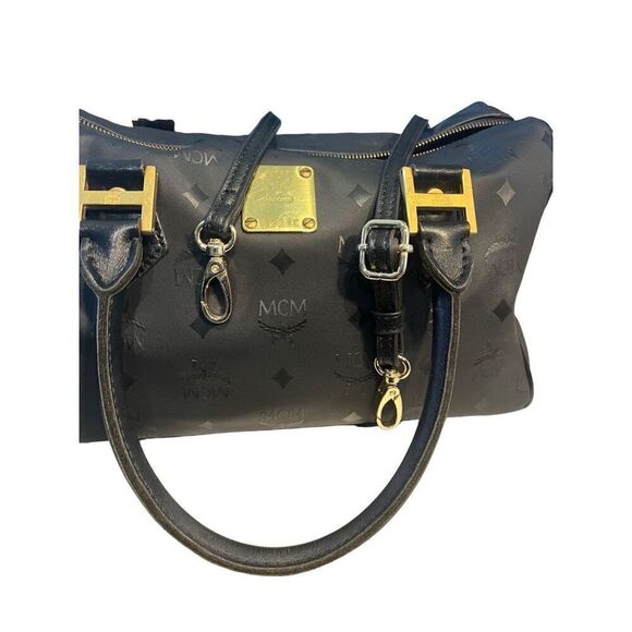 MCM Black Boston Monogram Handbag - Picture 8 of 16